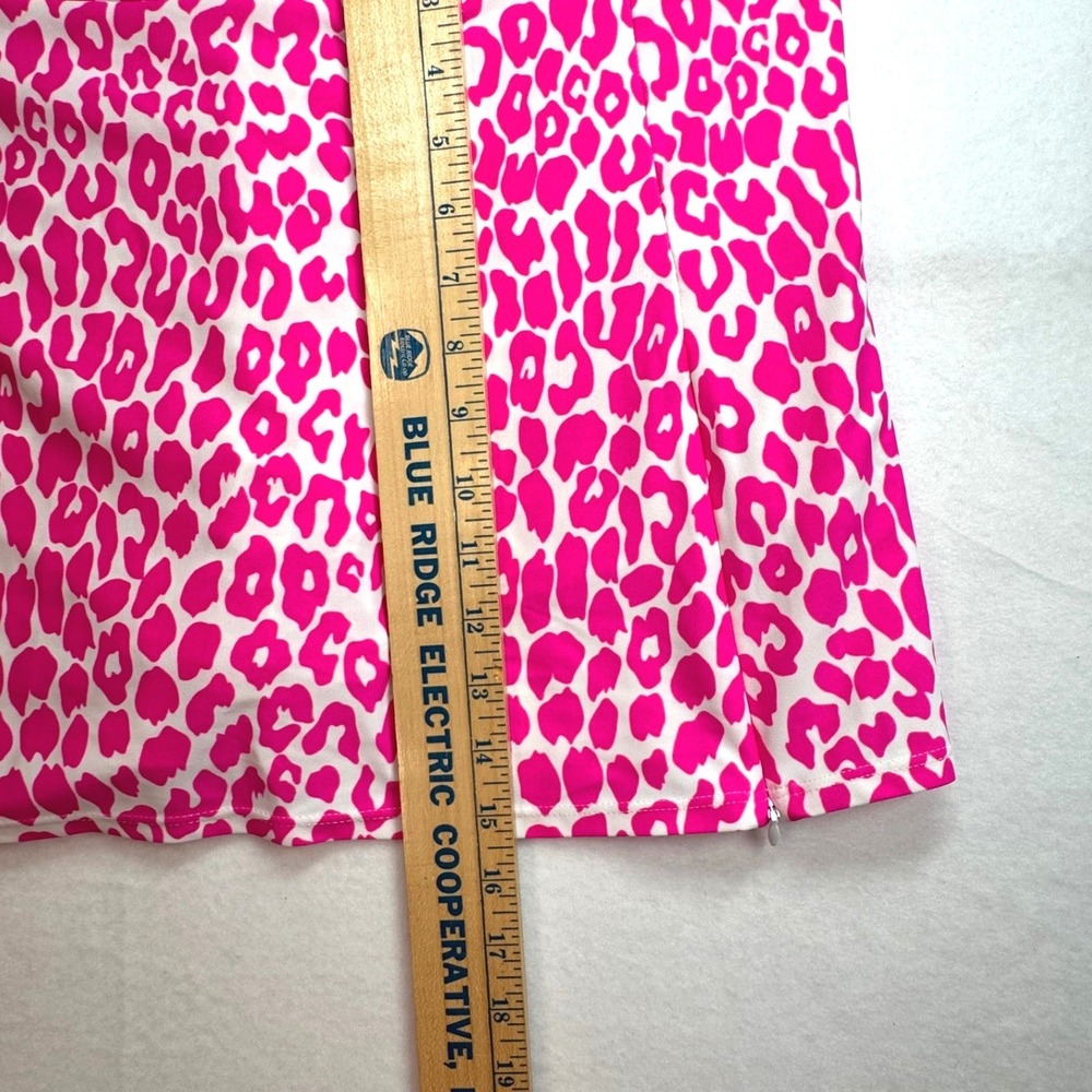 Jude Connally Ali Top Morgan Skort Set Pink White Leopard Animal Print Womens L - Picture 10 of 12